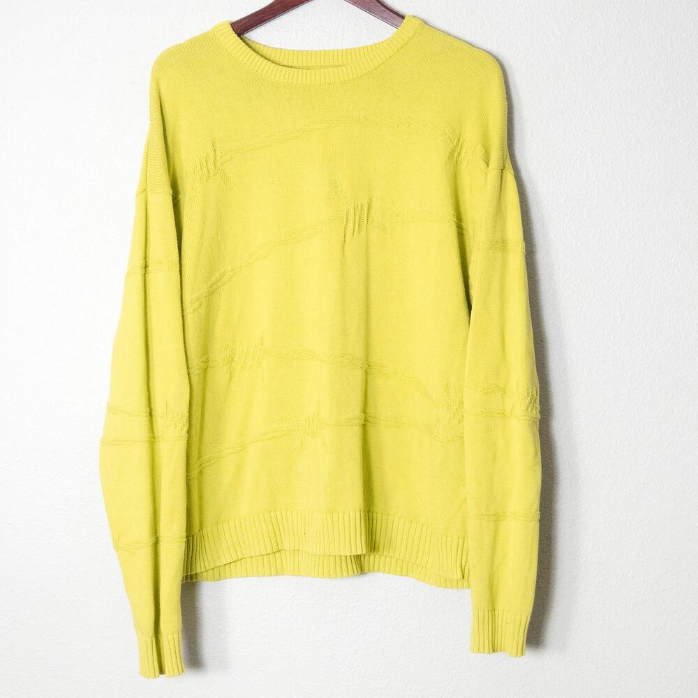FA F*cking Awesome Knit Sweater Yellow Size L Skater Streetwear Grunge